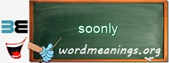 WordMeaning blackboard for soonly